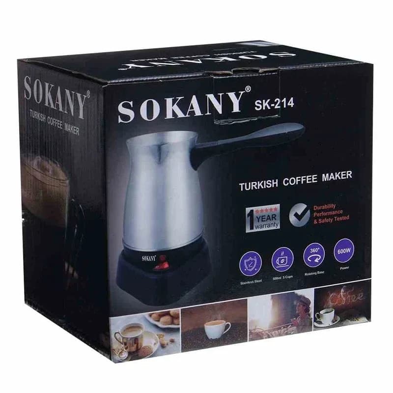 ყავის ელექტრო მადუღარა Sokany SK-214 5