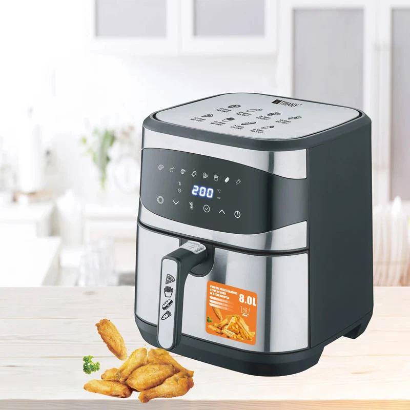 aerogrili-tiffany-tf-158-8l-1800w-black-silver-air-fryer-large-capacity