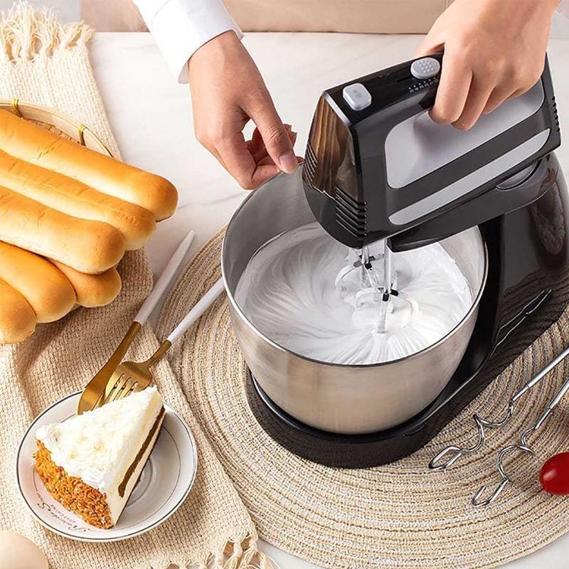 ჯამიანი მიქსერი Sokany CX-6622 შავი ვერცხლისფერი ჩანართებით - homira.ge