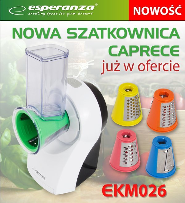 ელექტრო საჭრელი Esperanza CAPRESE EKM026 5 დანამატით და თეთრი კორპუსით
